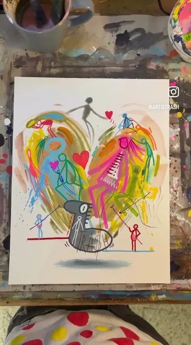 LLUVIA #franciscodepajaro #arteurbano #art #streetart Lluvia – street art in Barcelona: scene from the Art Is Trash video by Francisco de Pájaro